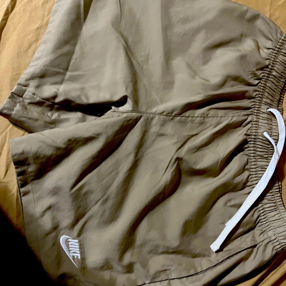 Nike shorts tan drawstring